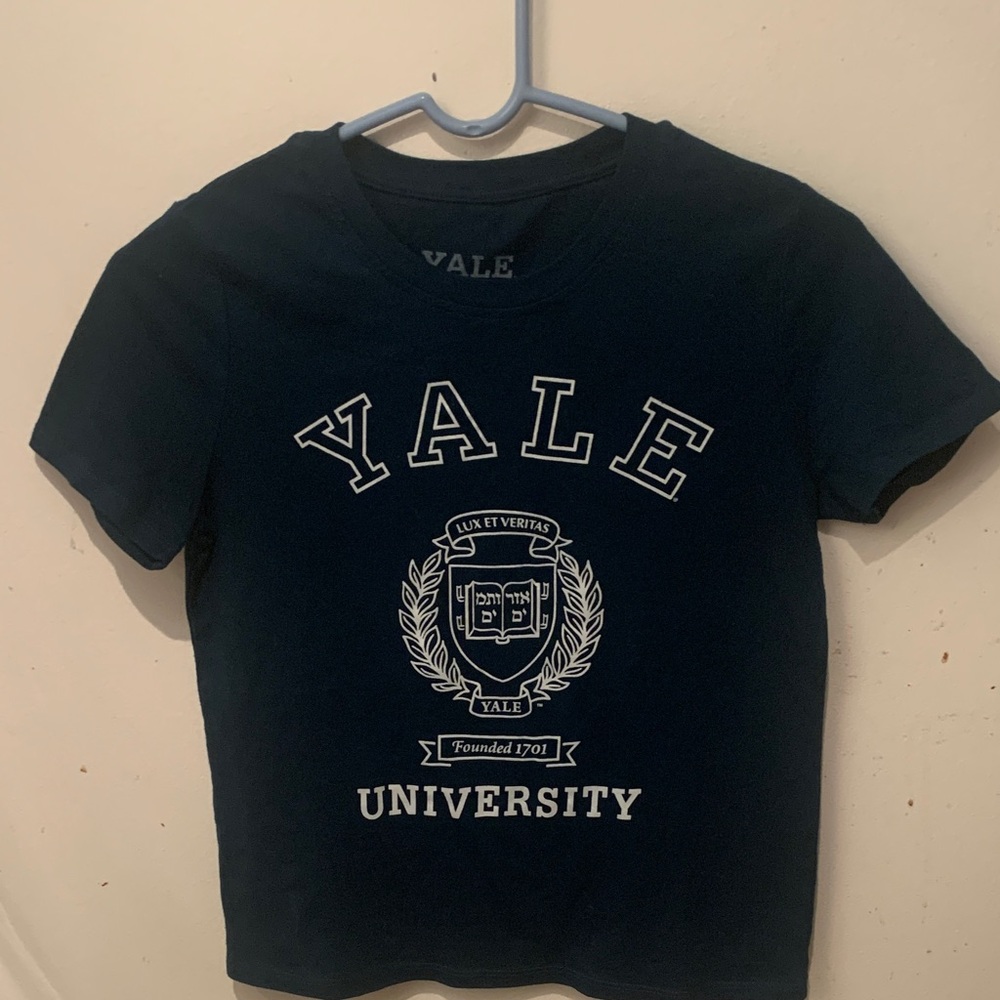 Yale University Lux et Veritas Hebrew Sorority Dark Green 60/40 T-Shirt SZ S
